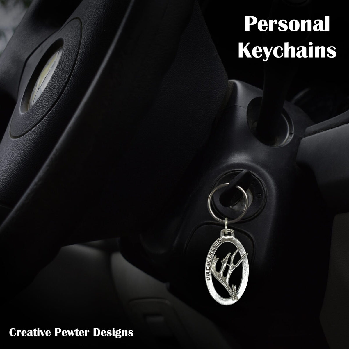 Mule Deer Antler Keychain M012KC