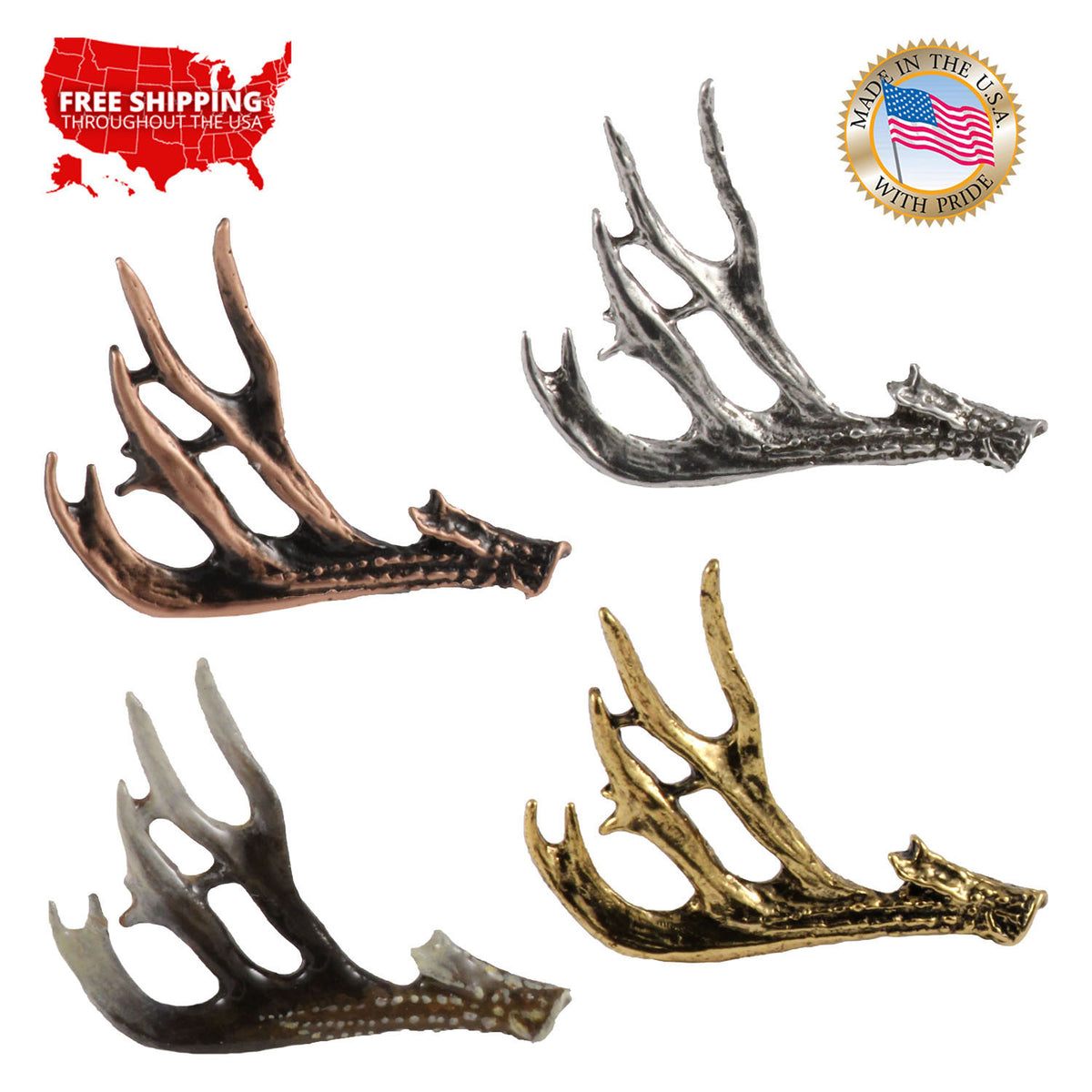 Mule Deer Antler Shed Pin M012