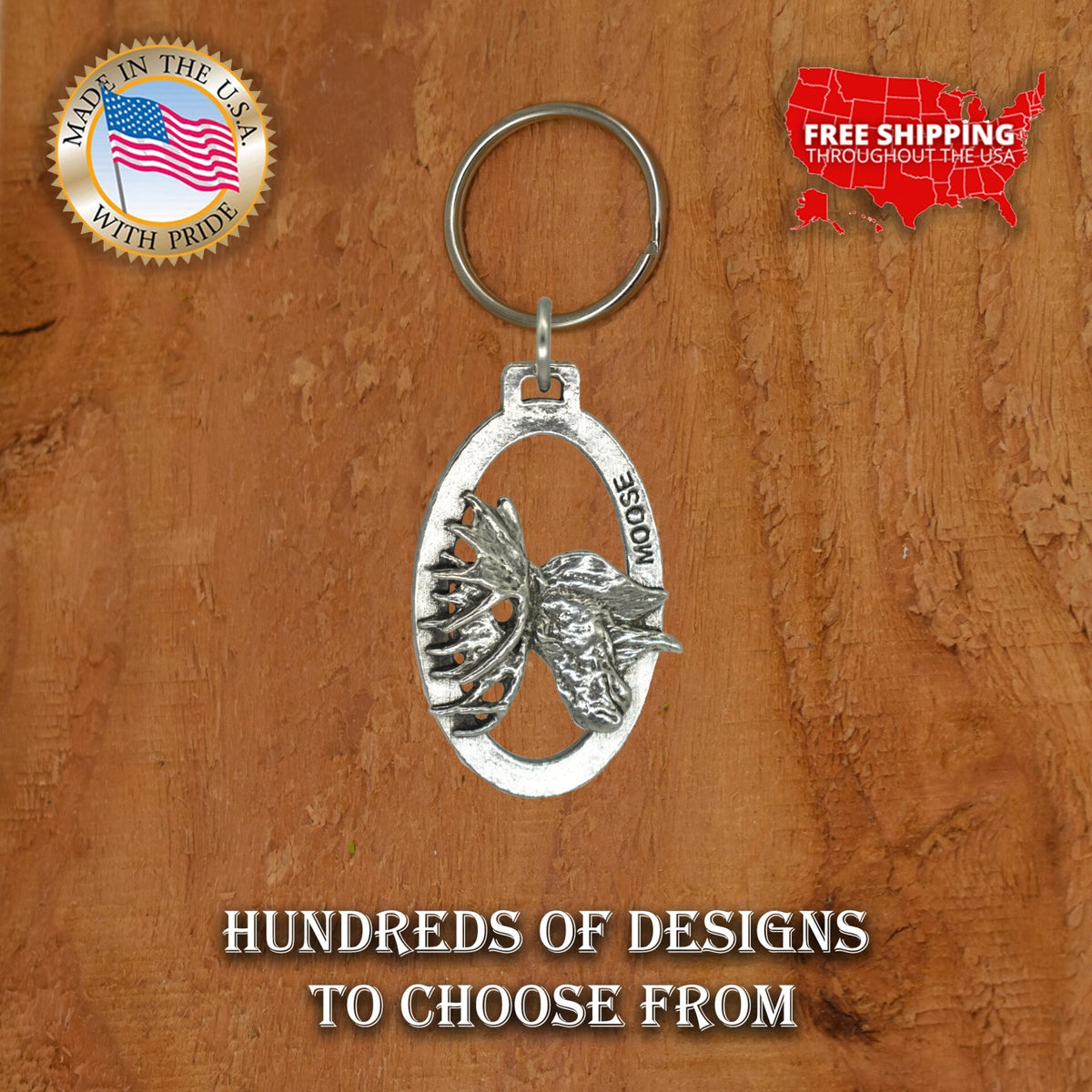 Moose Head Keychain M016KC