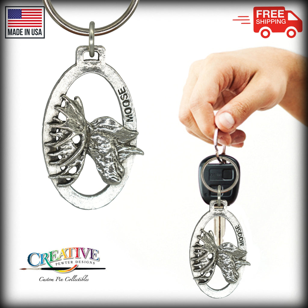 Moose Head Keychain M016KC