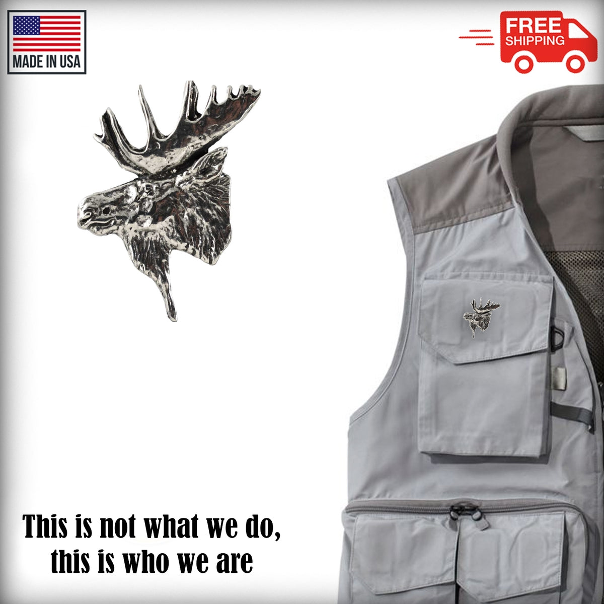 Moose Head Small Pin M017