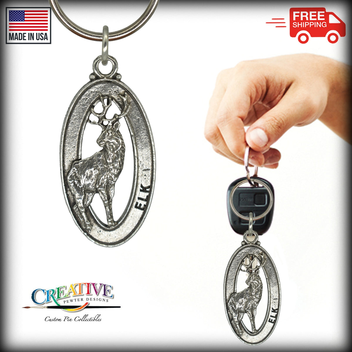 Elk Full Body Keychain M019KC