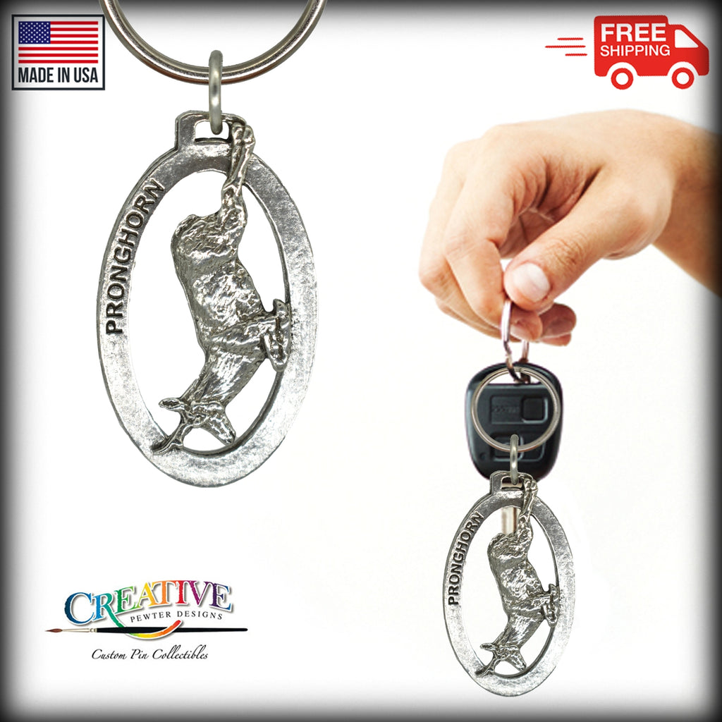 Pronghorn Antelope Running Keychain M023KC