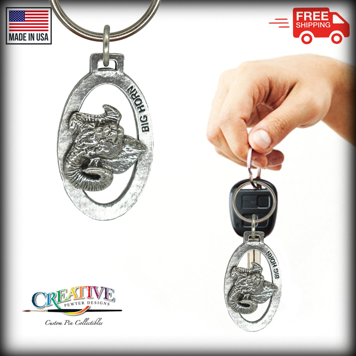 Bighorn Sheep Keychain M026KC