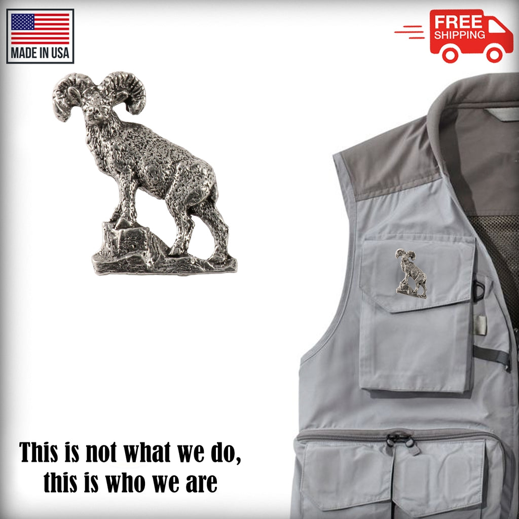 Bighorn Sheep Body Premium Pin M027PR