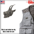 Mountain Goat Head Pin M028
