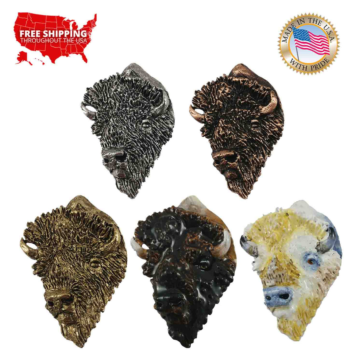 Buffalo Head Premium Pin M030PR