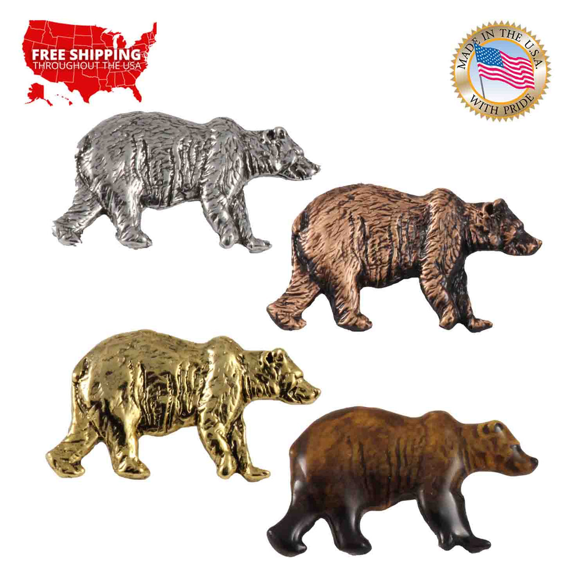 Grizzly Body Pin M035