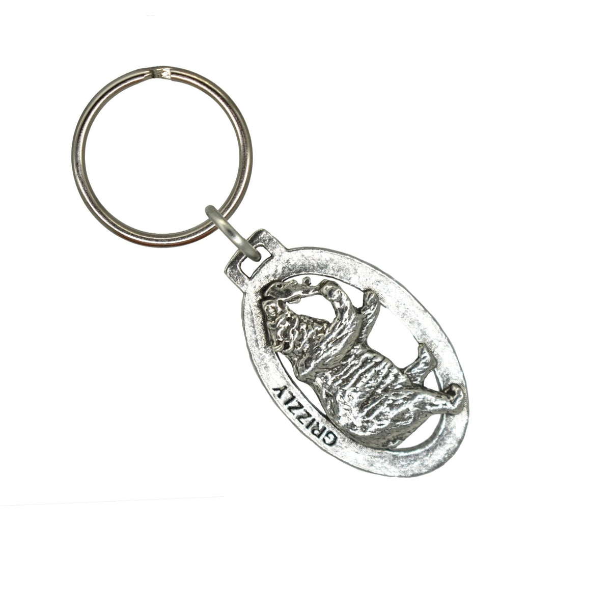 Grizzly Bear with Salmon Keychain M036KC