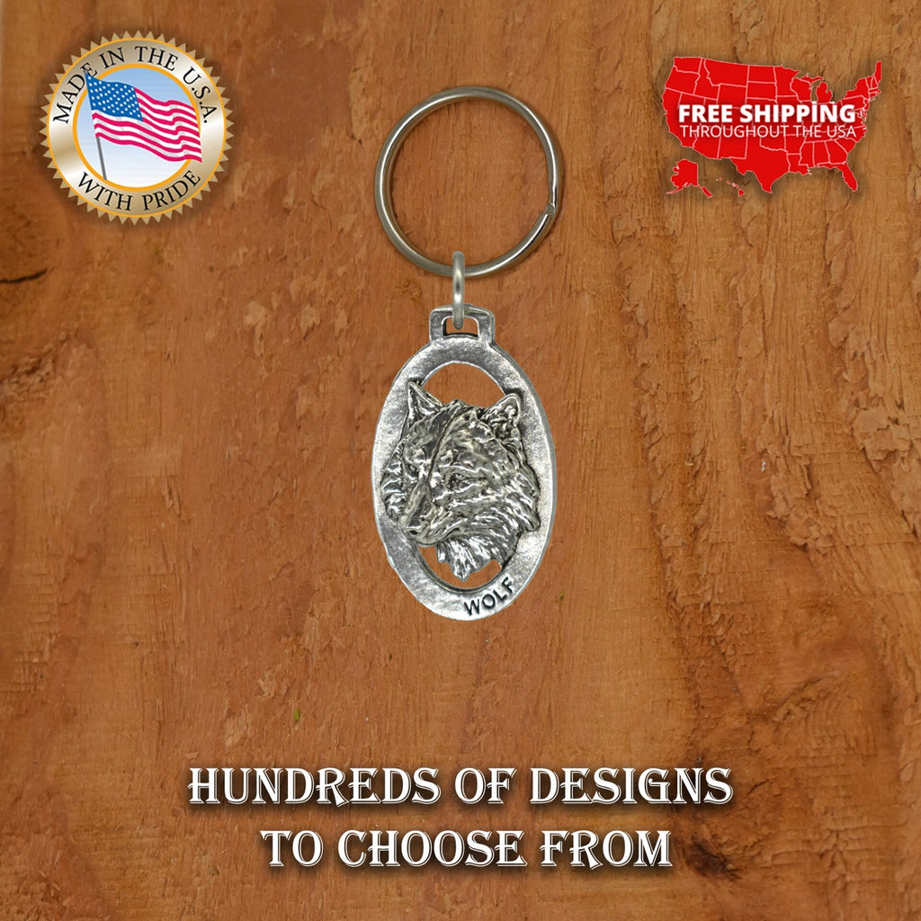 Wolf Head Keychain M041KC