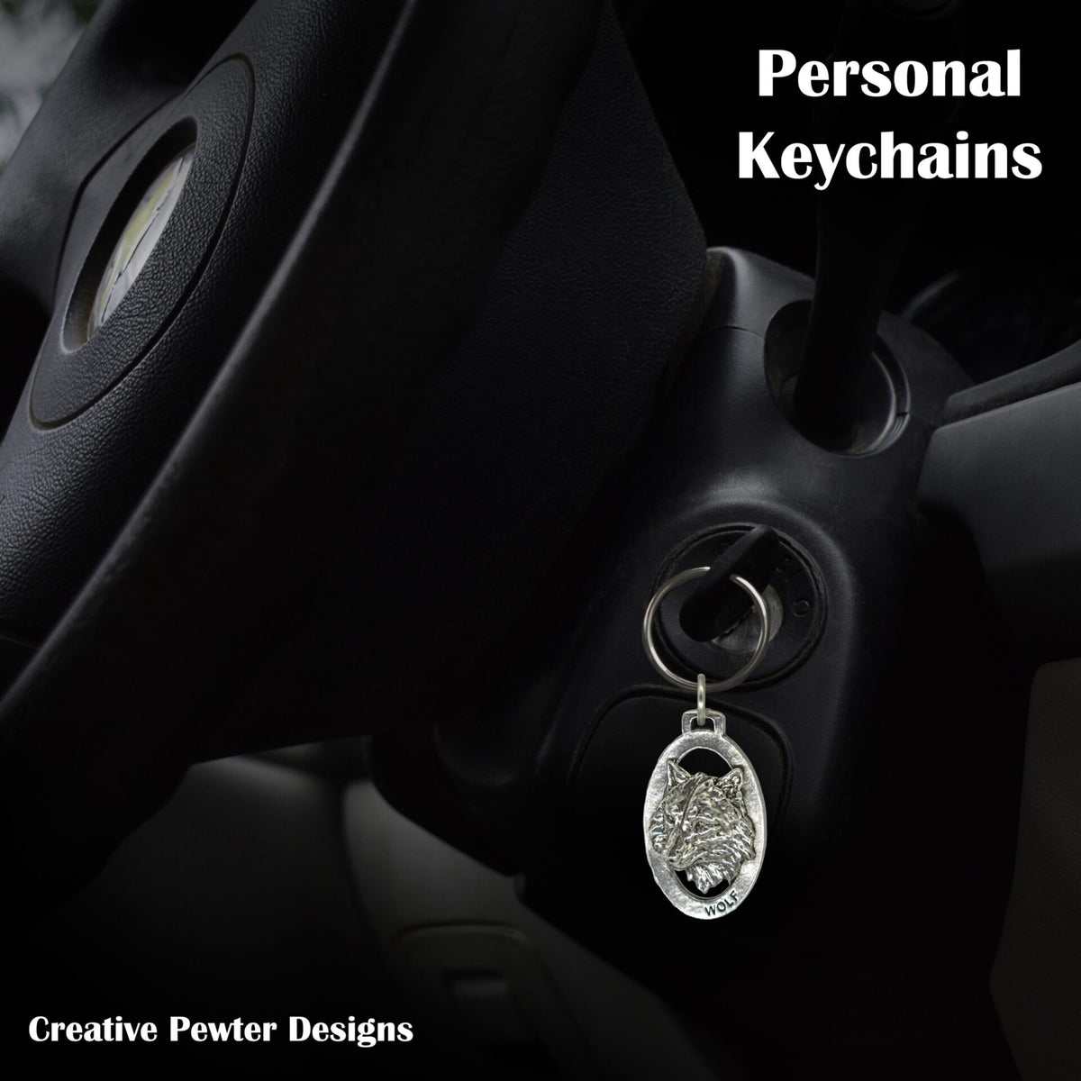 Wolf Head Keychain M041KC