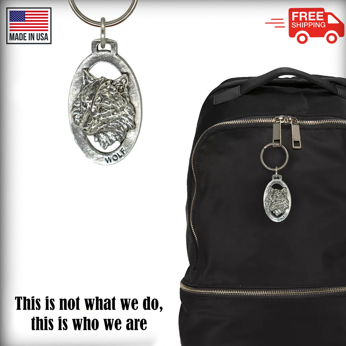 Wolf Head Keychain M041KC