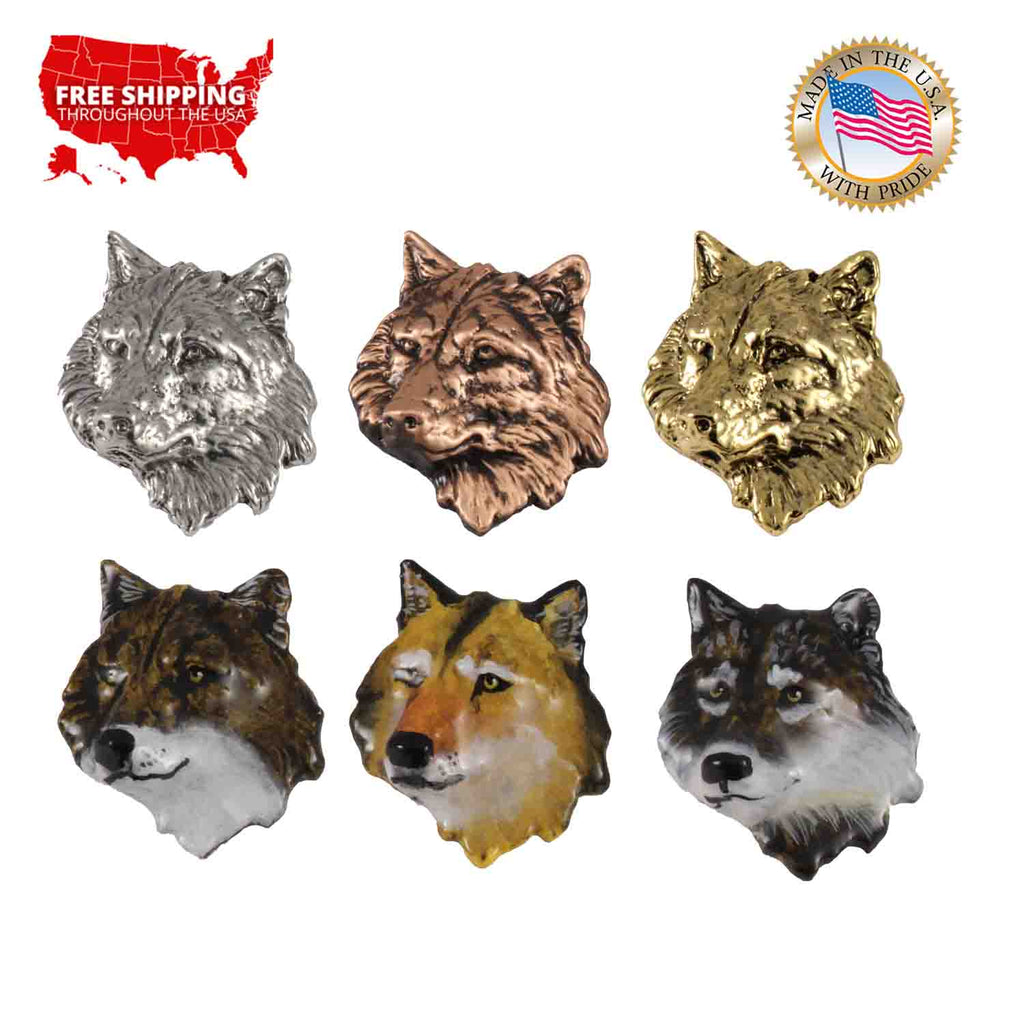 Wolf Head Pin M041