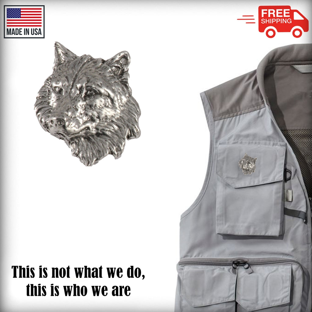 Wolf Head Pin M041