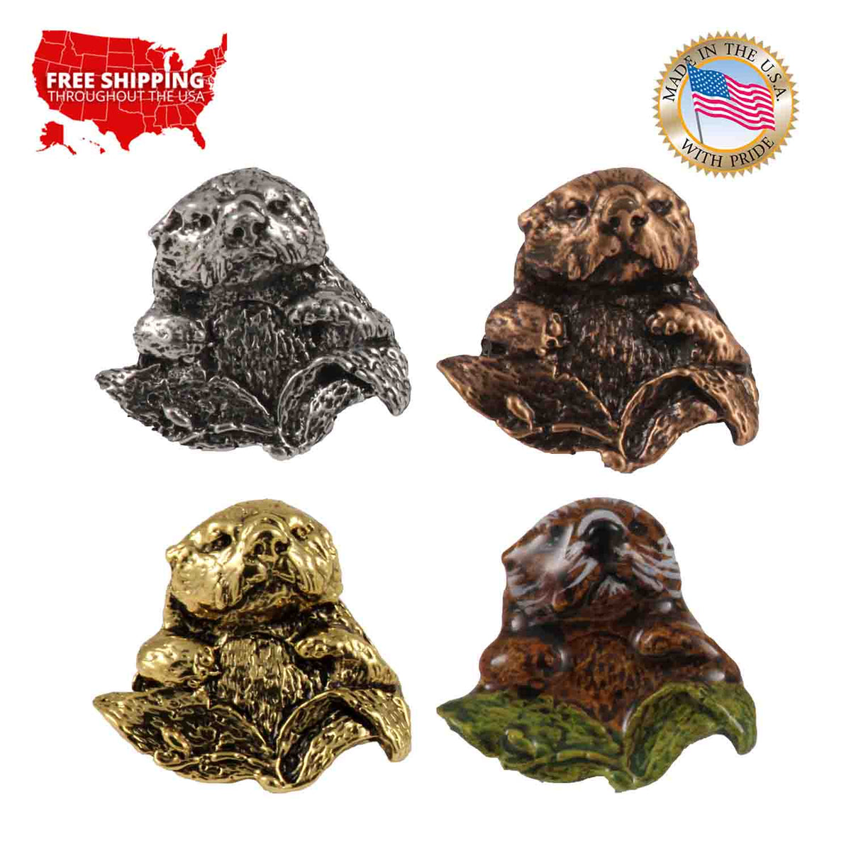 Sea Otter Head Pin M056