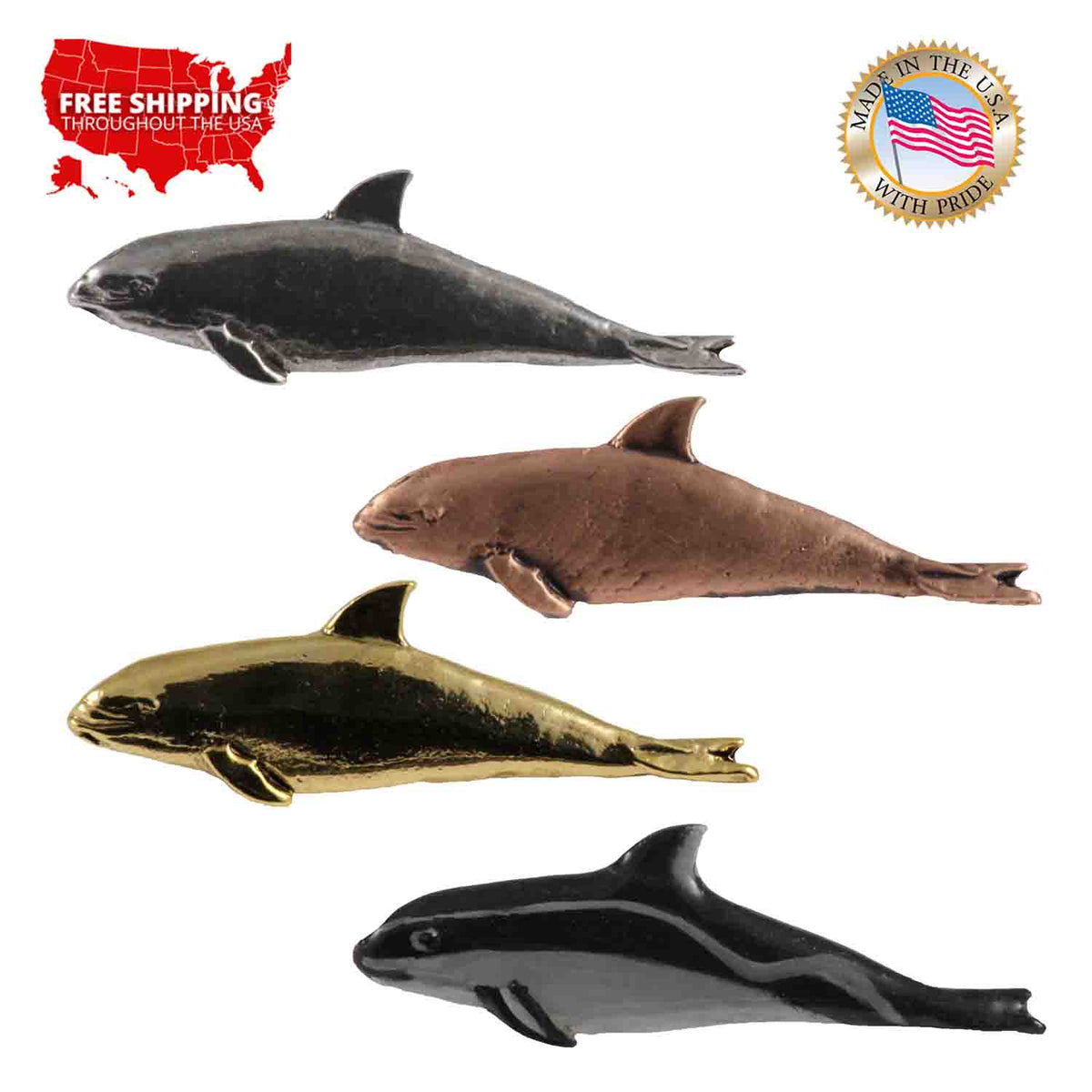 Pacific Whitesided Dolphin Pin M064