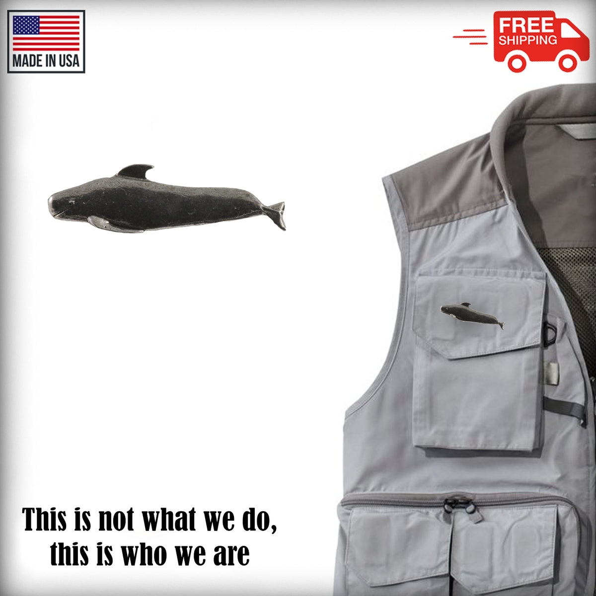 Pilot Whale Pin M070