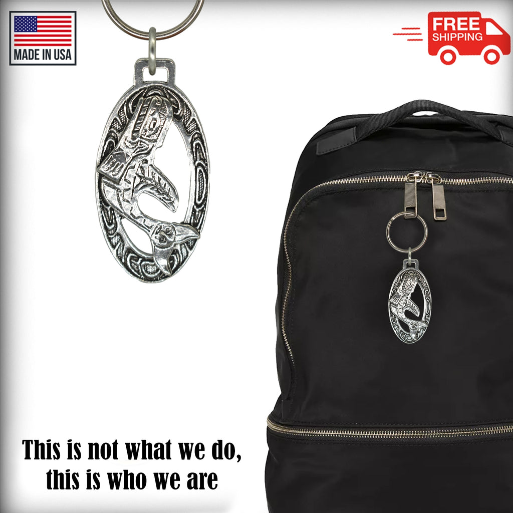 Native American Style Orca Keychain M075KC