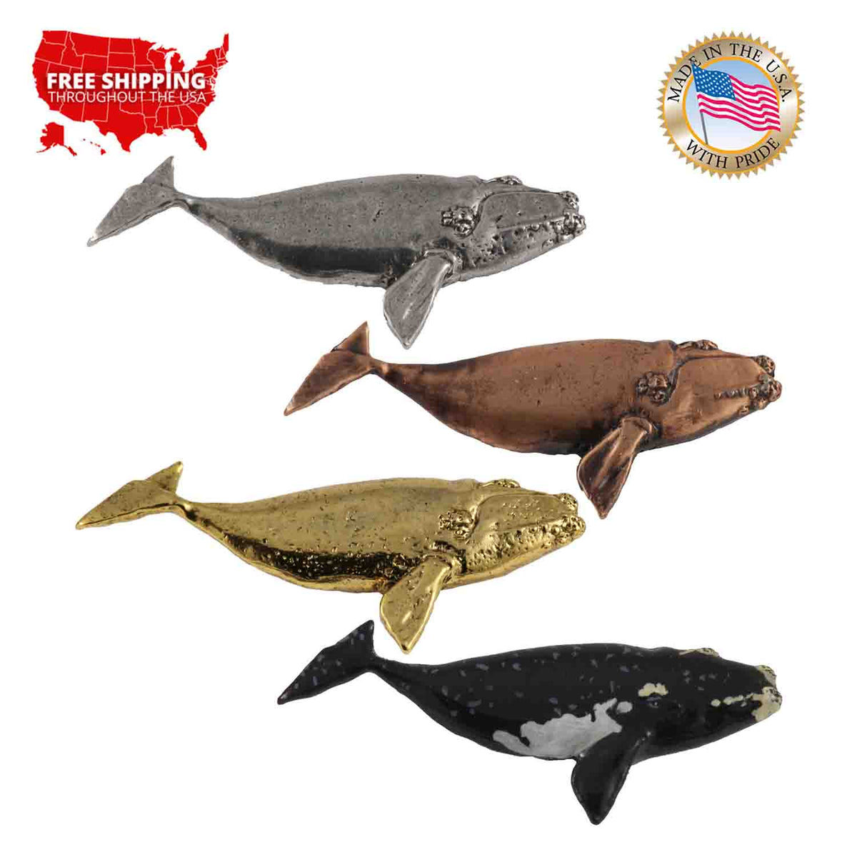 Right Whale Pin M082