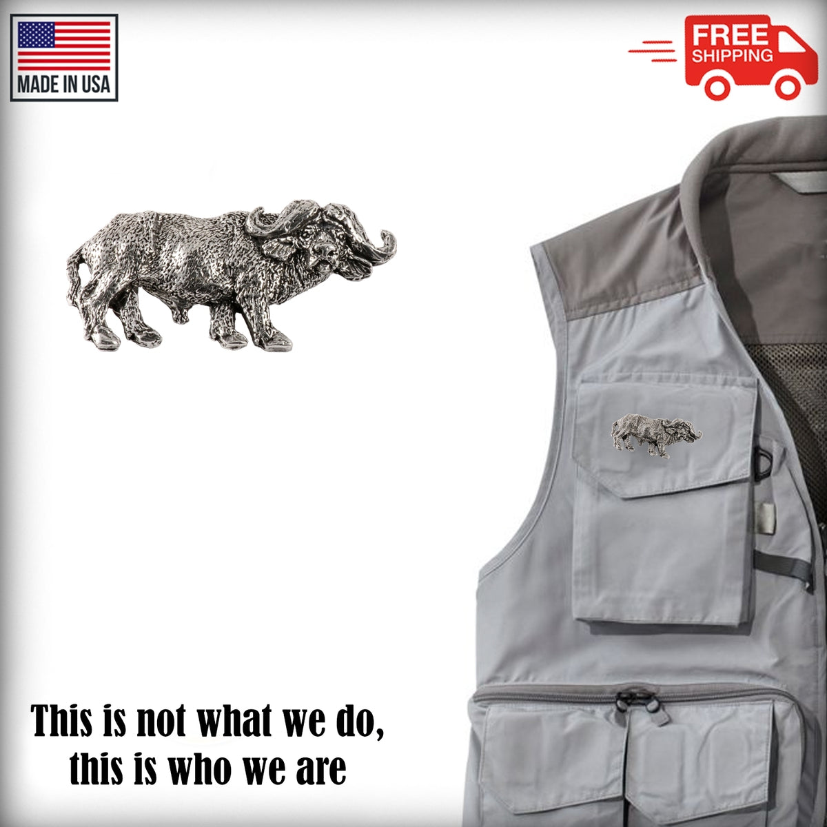 Cape Buffalo Body Premium Pin M090FPR