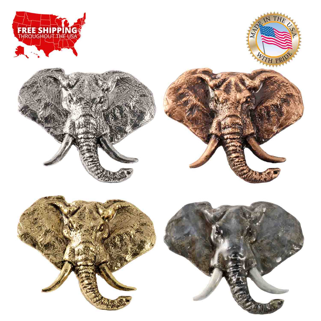 Elephant Head Premium Pin M091PR