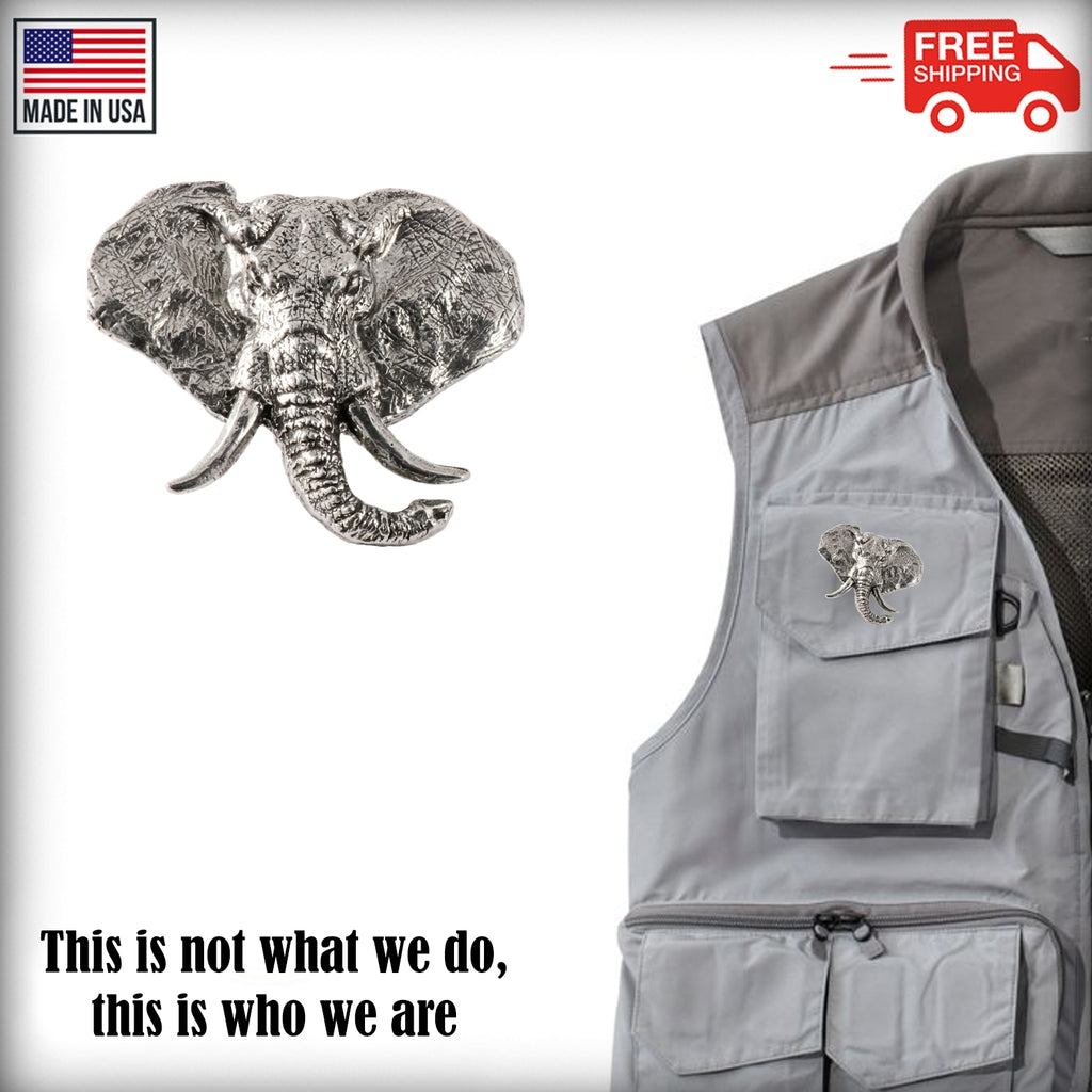 Elephant Head Premium Pin M091PR