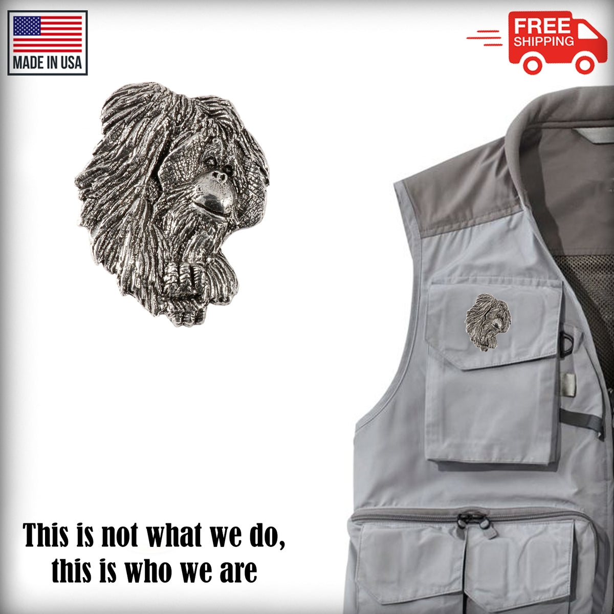 Orangutan Head Premium Pin M094PR