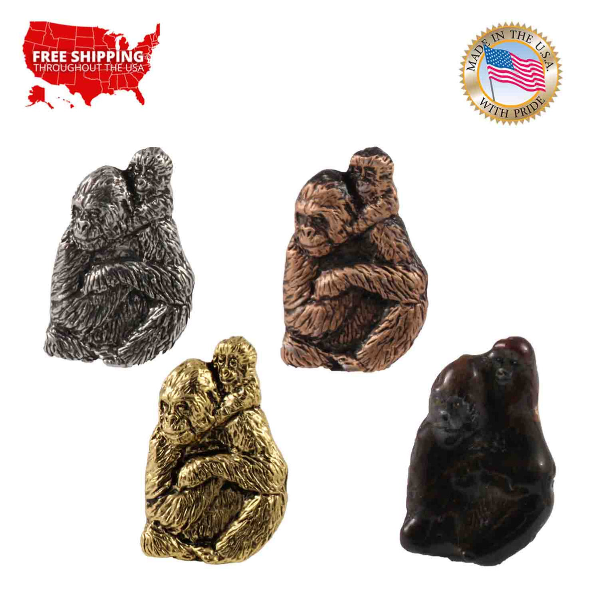 Gorilla Female And Baby Pin M097