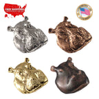 Hippopotamus Head Pin M100