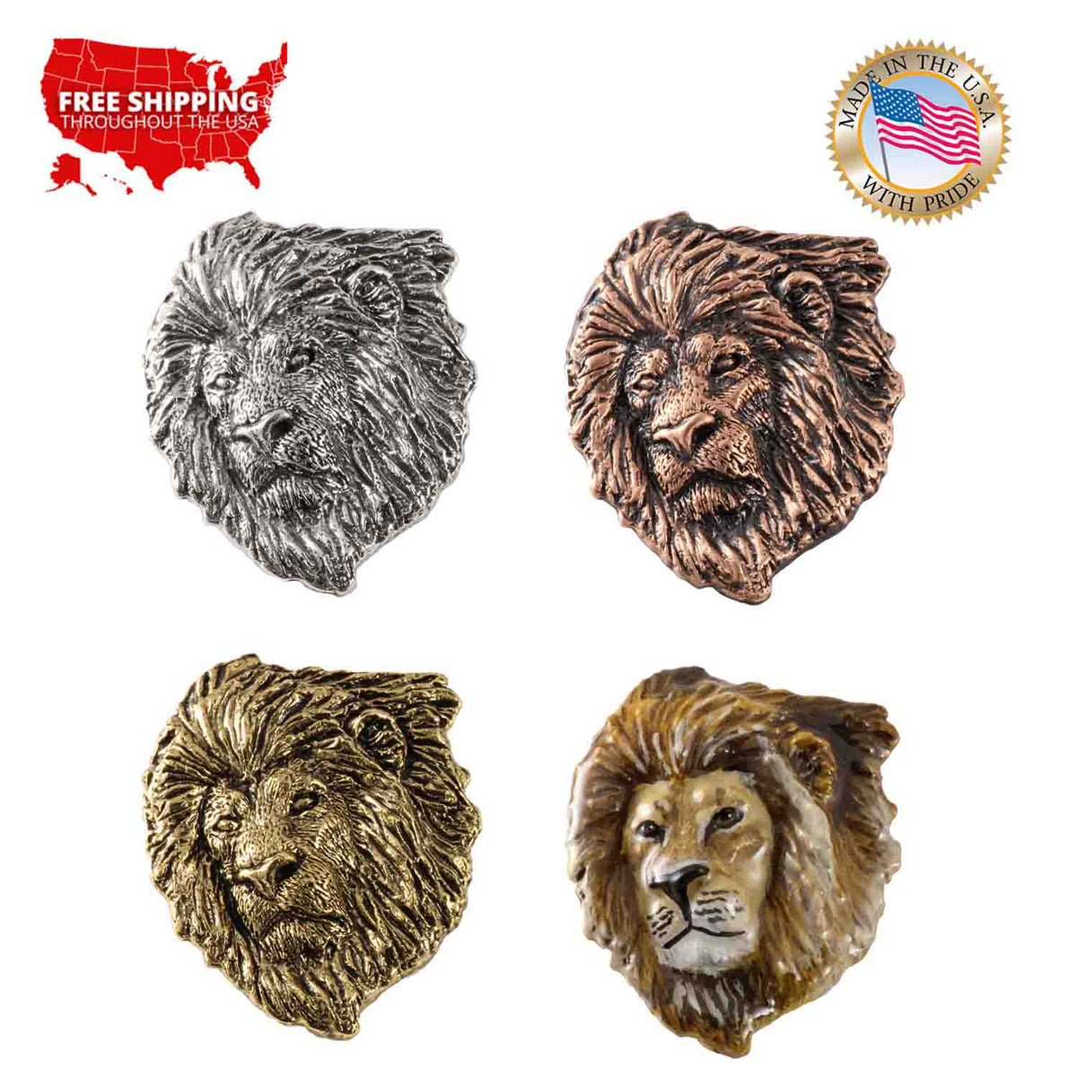 Lion Head Premium Pin M102PR