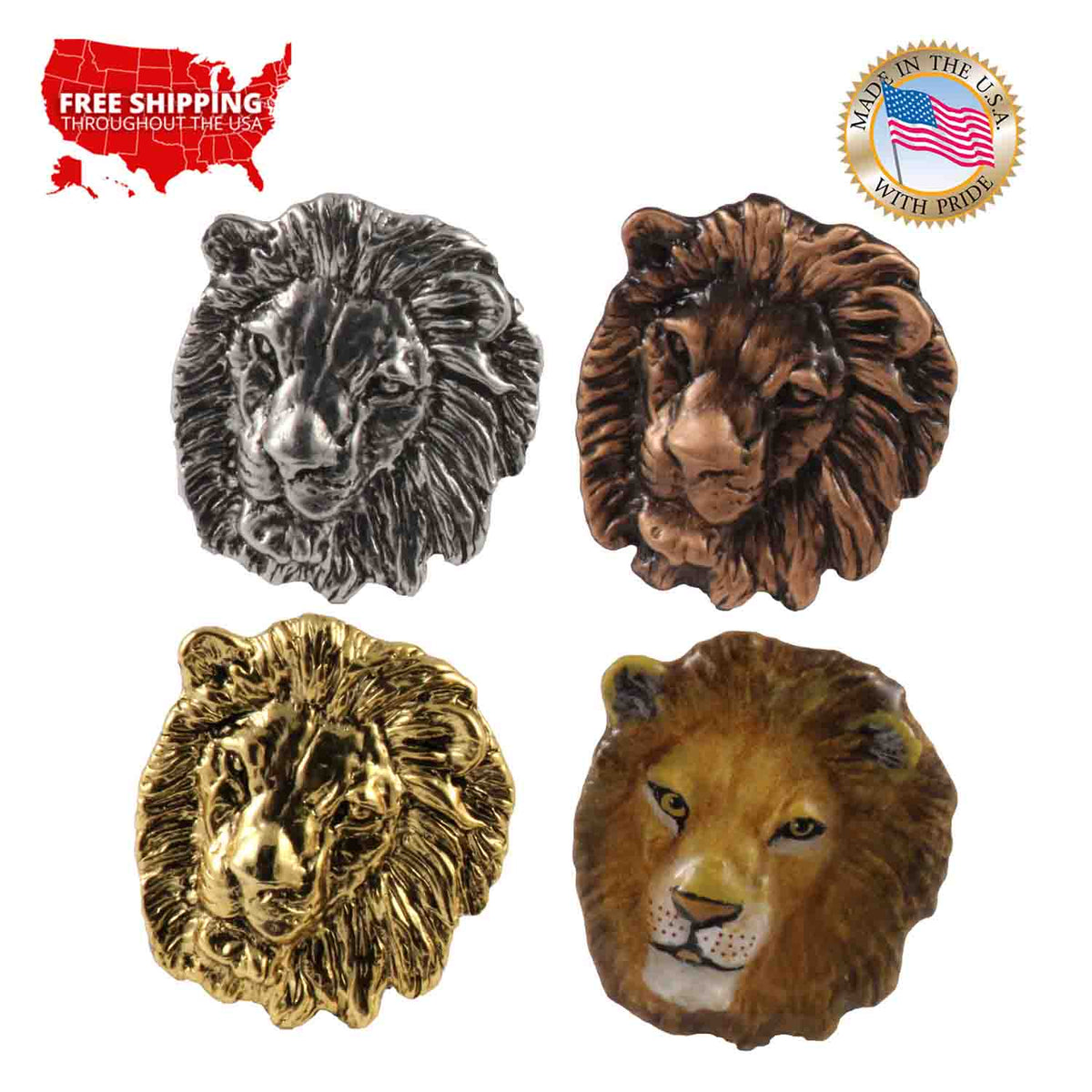 Lion Head Pin M102