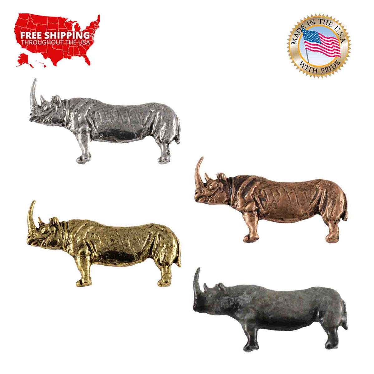 Rhinoceros Body Pin M104F
