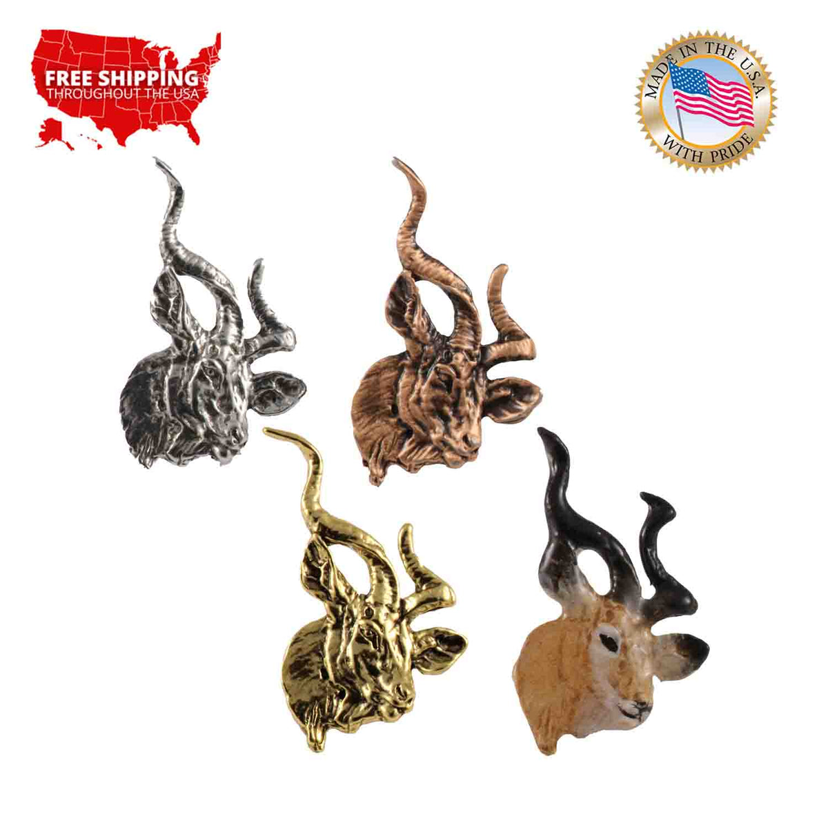 Kudu Head Pin M106