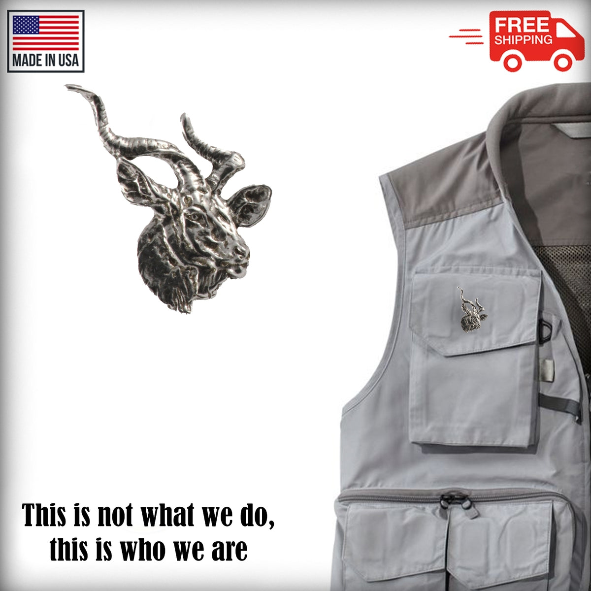 Kudu Head Pin M106