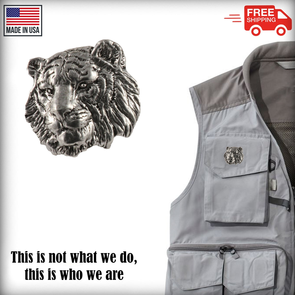 Tiger Head Pin M108