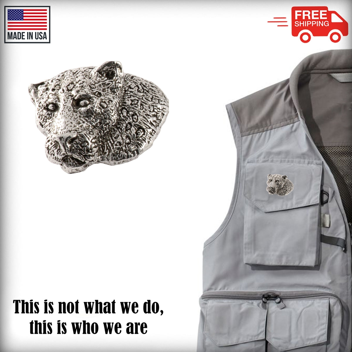 Leopard Head Premium Pin M112PR
