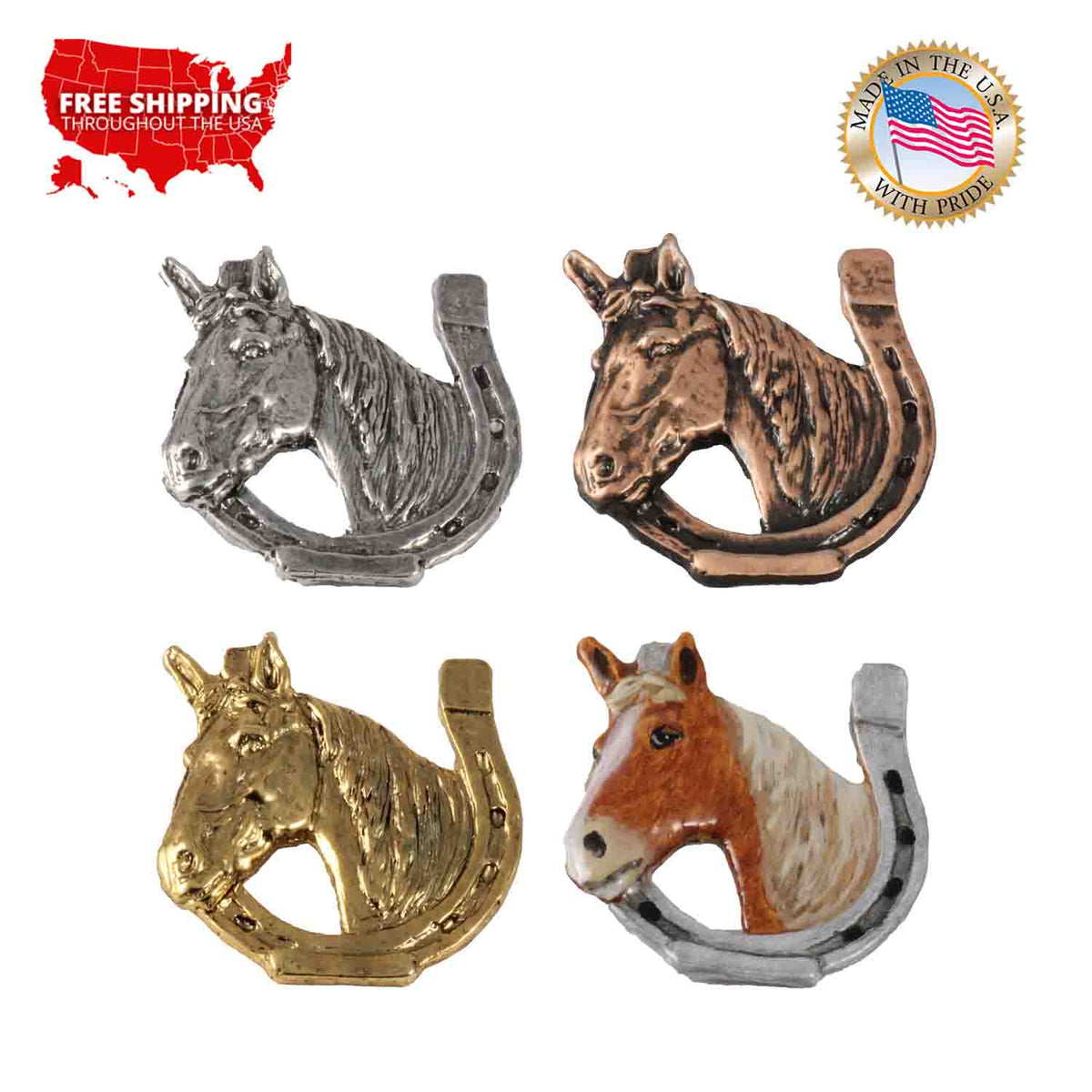 Horse In Shoe Pin M137