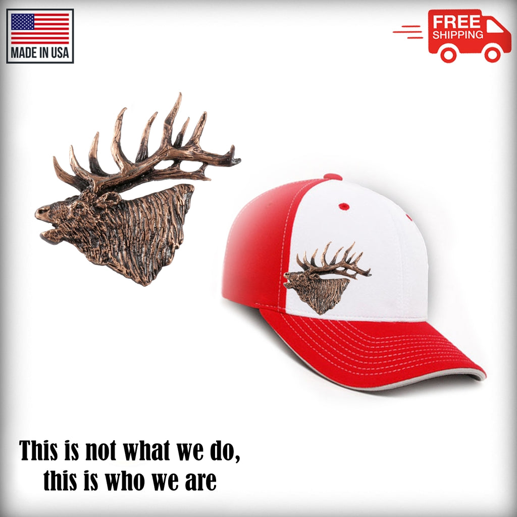 Elk Head Bugling Large Premium Pin M001PR