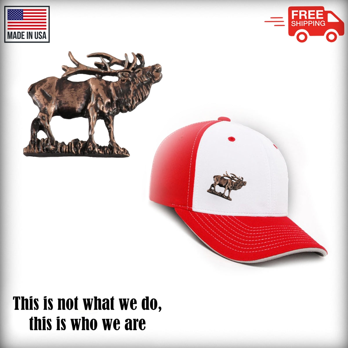 Elk Bugling Body Pin M003