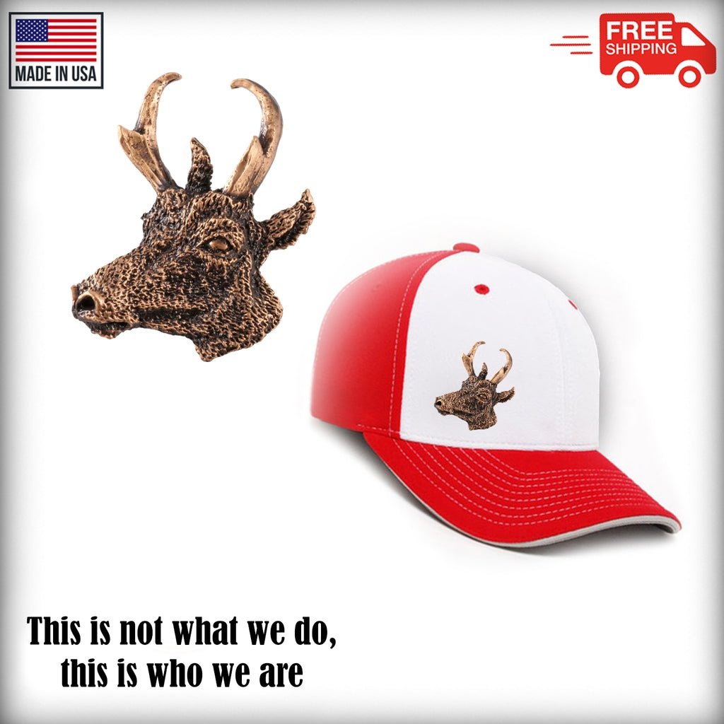 Pronghorn Antelope Head Premium Pin M022PR