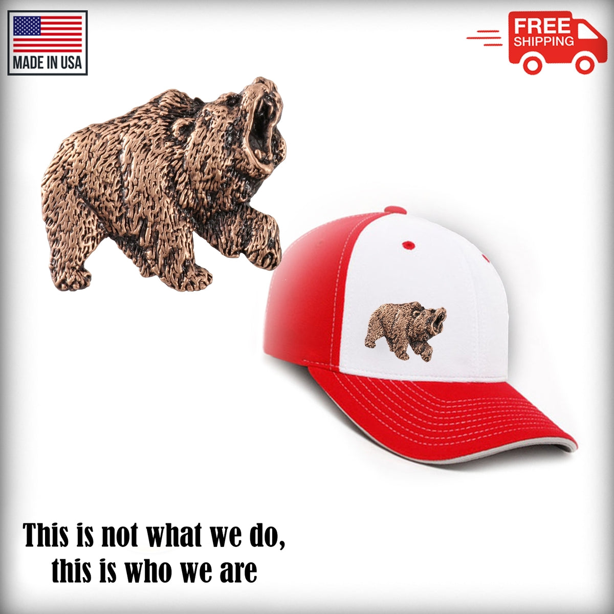 Grizzly Body Premium Pin M035PR