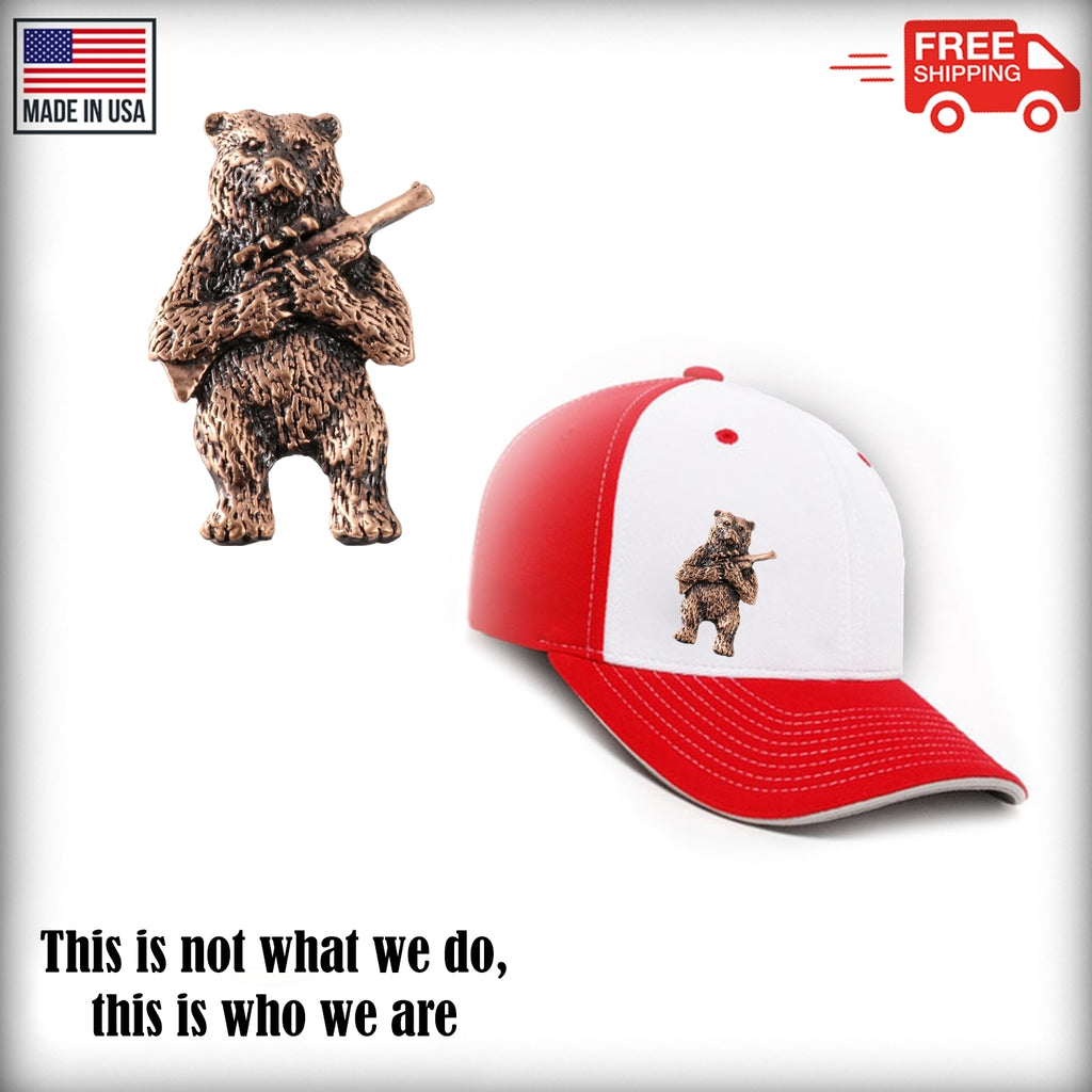 Bear With Gun Pin M039PR