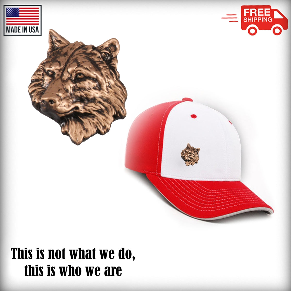 Wolf Head Pin M041