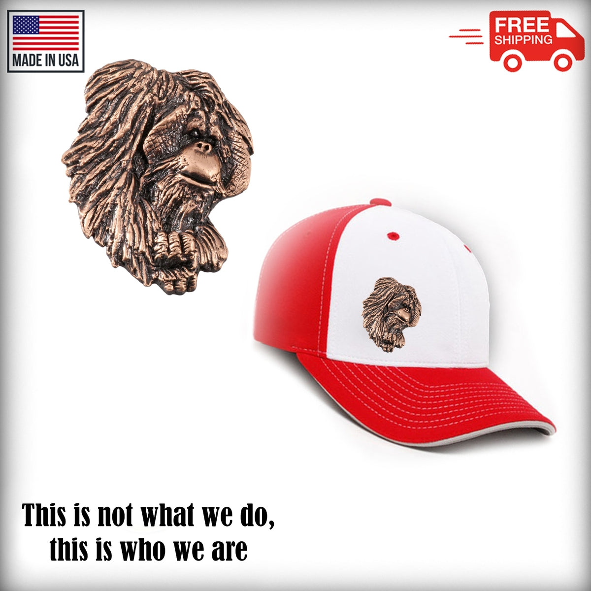 Orangutan Head Premium Pin M094PR