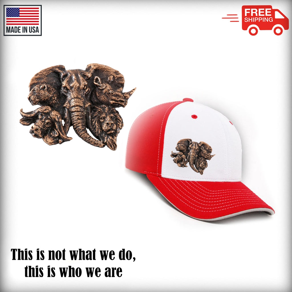 Africa Big 5 Heads Premium Pin M120PR