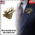 Elk Head Bugling Large Premium Pin M001PR