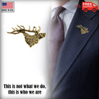 Elk Head Bugling Small Pin M002