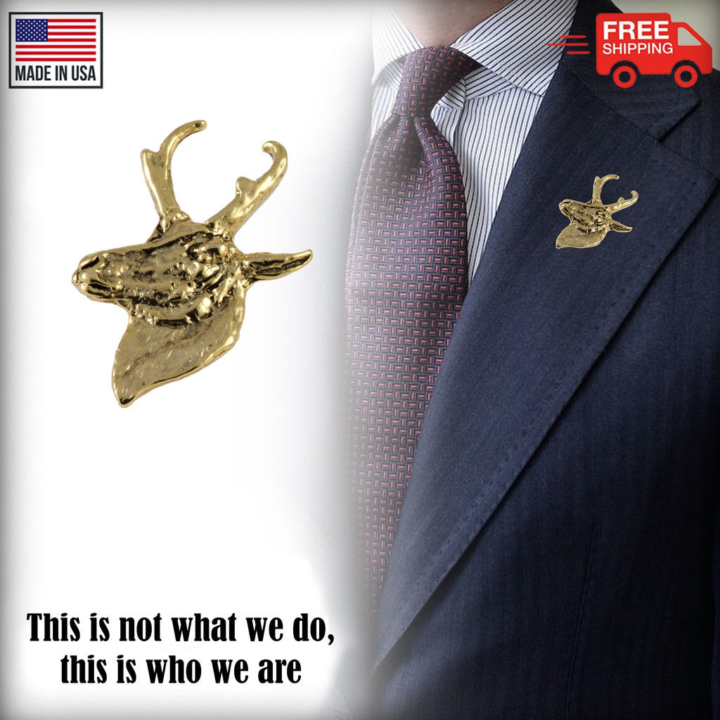 Pronghorn Antelope Head Pin M022