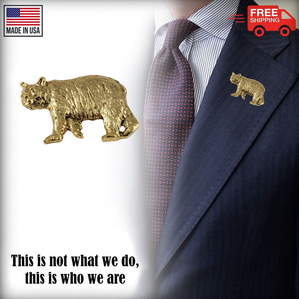 Black Bear Walking Pin M033