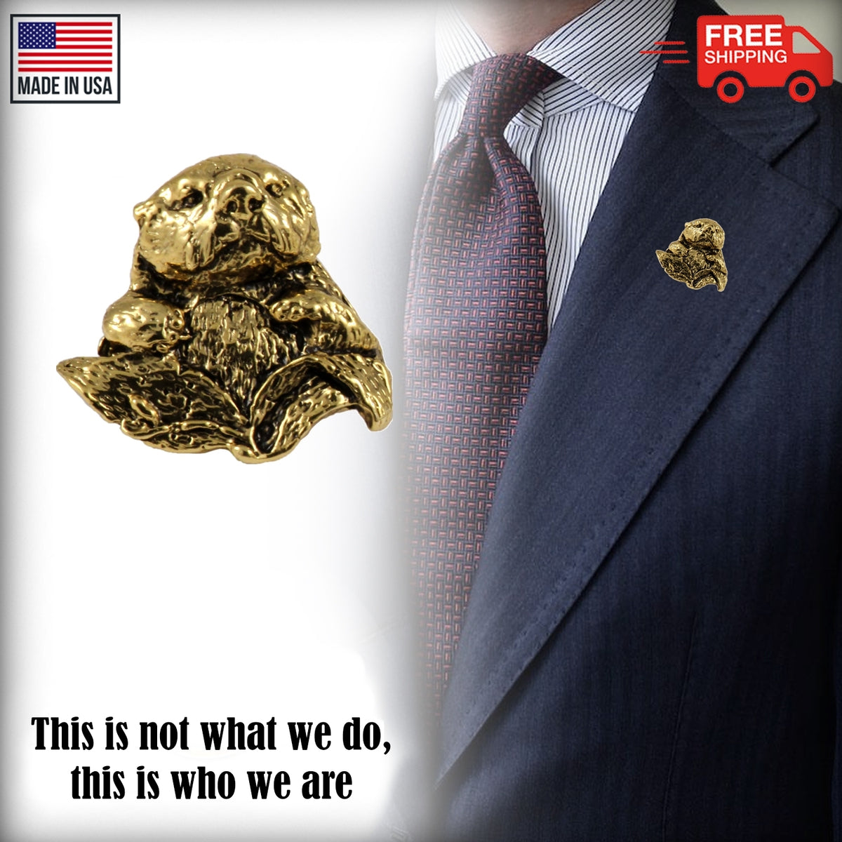 Sea Otter Head Pin M056